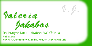 valeria jakabos business card